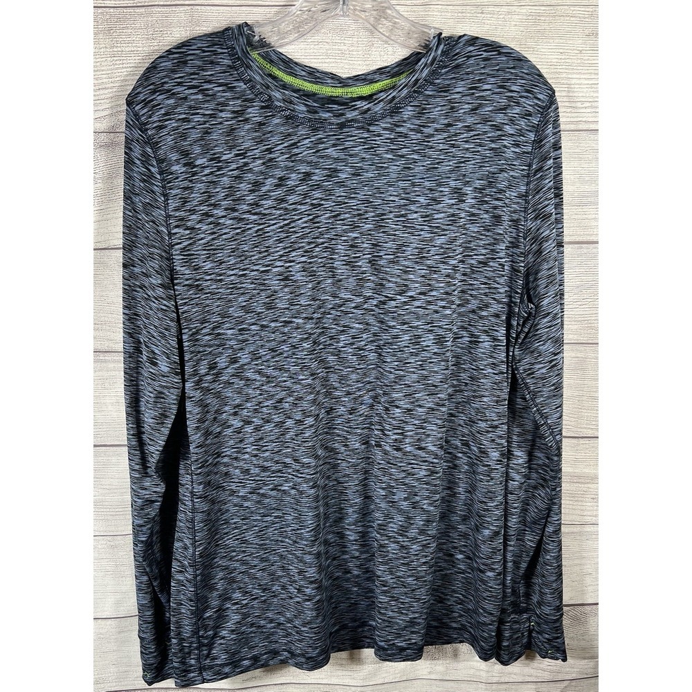 Vintage Cuddl Duds Womens Space Dye Thumbhole Long Sleeve‎ Top XL